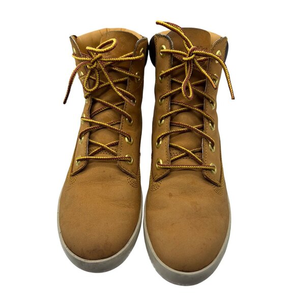Timberland Women's Size 6 Tan Lace-Up Leather Ankle Boots - Picture 7 of 9